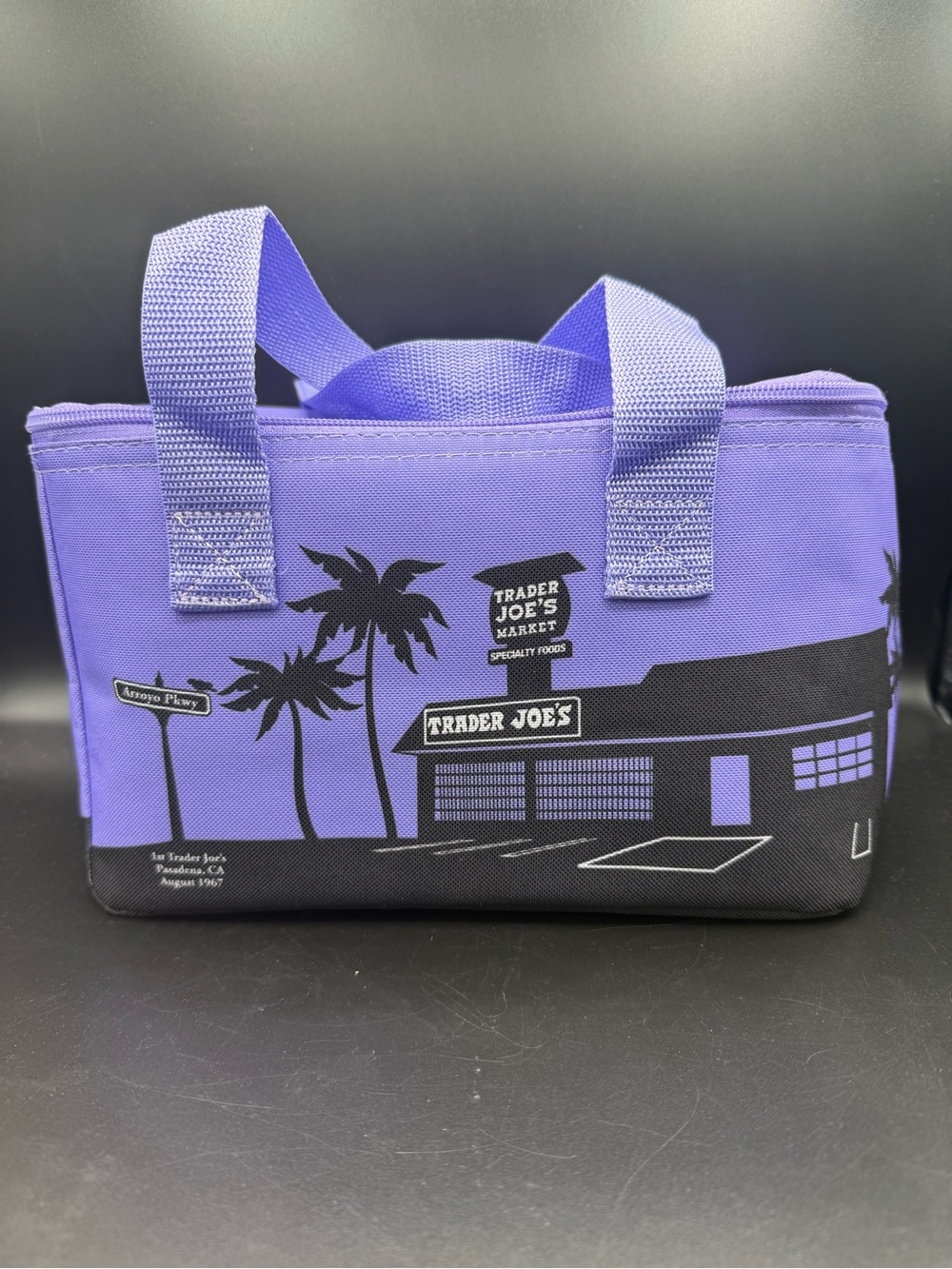 Trader Joe's Purple Insulated Tote Mini Cooler Bag